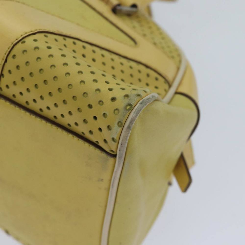 PRADA Hand Bag Leather Yellow Auth bs13198 - Picture 10 of 16